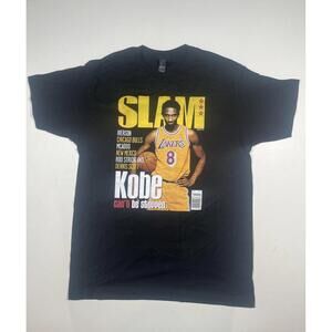 Los Angeles Lakers Shirt Mens Large Black Nba Basketball Kobe Bryant 8 Mo Fine